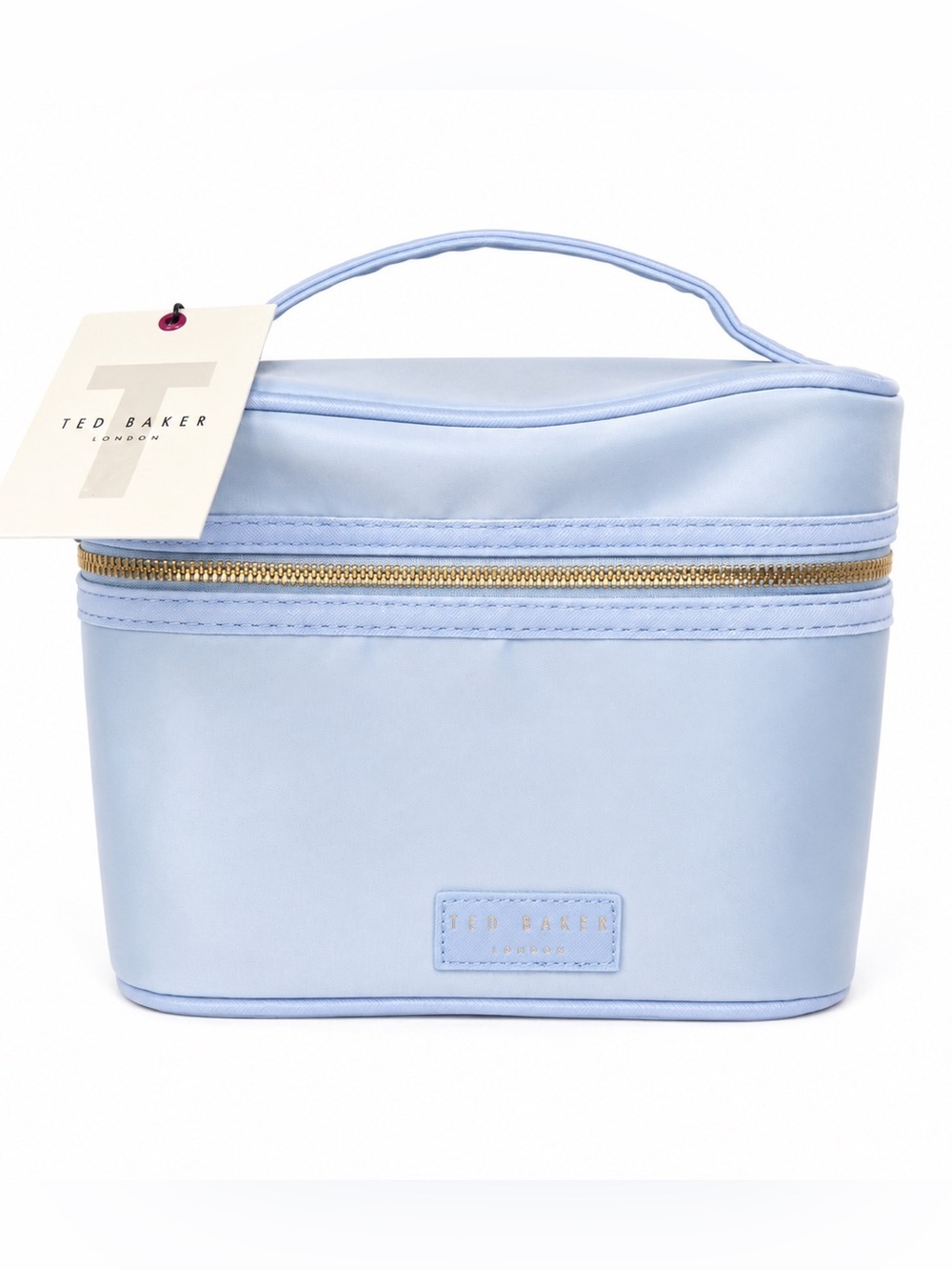 Ted Baker London Periwinkle Blue Train Case Makeup Cosmetic Travel Bag Vanity